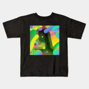 Fluid Gradient paper cut Kids T-Shirt